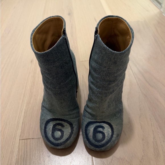 MM6 Maison Martin Margiela Shoes - MM6 Margiela Blue Denim Ankle Boots / SUPER Rare Item🤍🌟